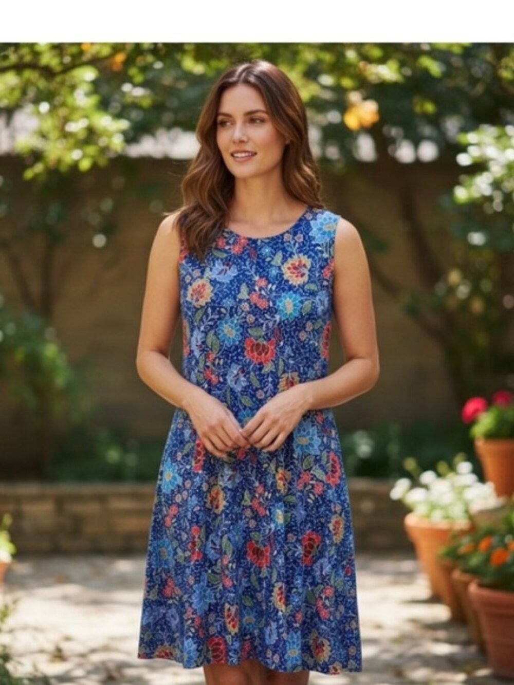 Floral Blue Mini Dress